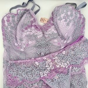 NWT Victoria’s Secret Sexy Lacy Corset/Panty Set 34C